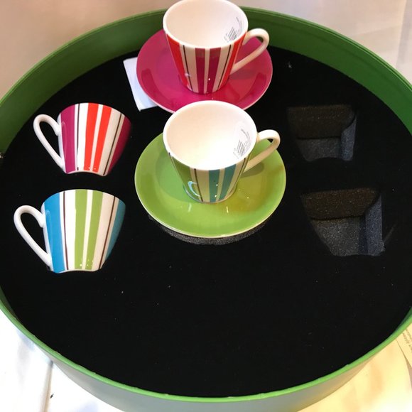 Kate Spade Collins Stripe   Demitasse Espresso Set - Picture 7 of 8